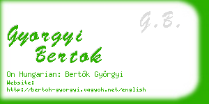 gyorgyi bertok business card